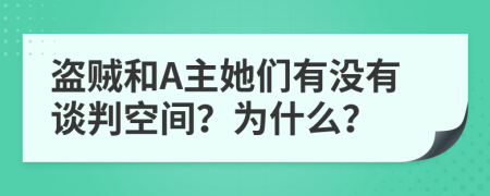 盗贼和A主她们有没有谈判空间？为什么？
