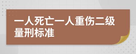 一人死亡一人重伤二级量刑标准