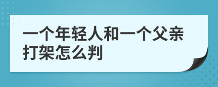 一个年轻人和一个父亲打架怎么判