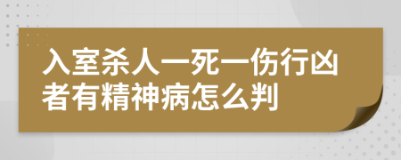 入室杀人一死一伤行凶者有精神病怎么判