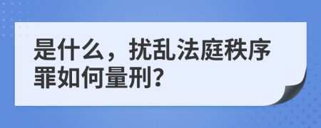 是什么，扰乱法庭秩序罪如何量刑？