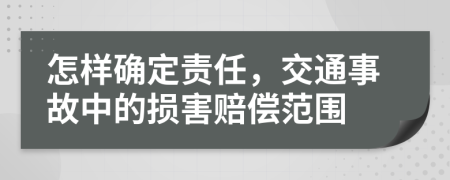 怎样确定责任，交通事故中的损害赔偿范围