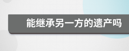 能继承另一方的遗产吗