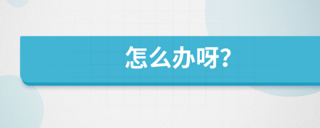 怎么办呀？
