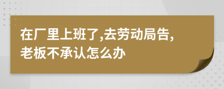 在厂里上班了,去劳动局告,老板不承认怎么办