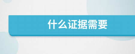 什么证据需要