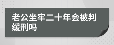 老公坐牢二十年会被判缓刑吗