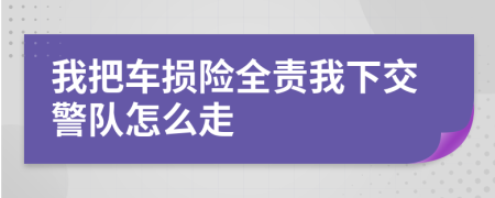 我把车损险全责我下交警队怎么走