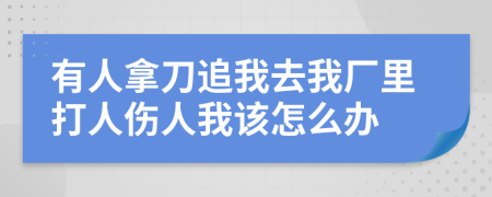 有人拿刀追我去我厂里打人伤人我该怎么办