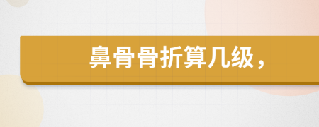 鼻骨骨折算几级，