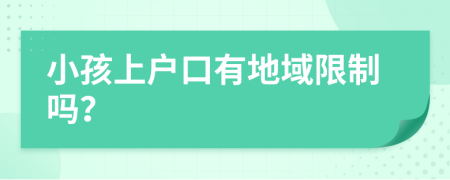 小孩上户口有地域限制吗？