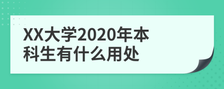 XX大学2020年本科生有什么用处