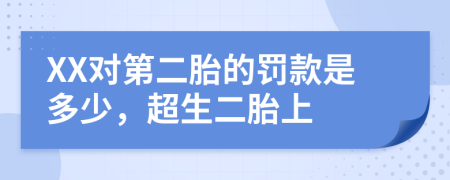 XX对第二胎的罚款是多少，超生二胎上