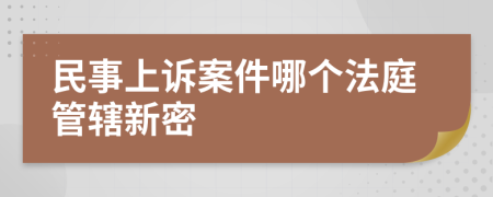 民事上诉案件哪个法庭管辖新密