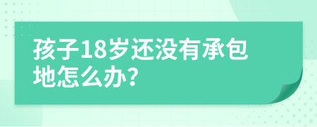 孩子18岁还没有承包地怎么办？