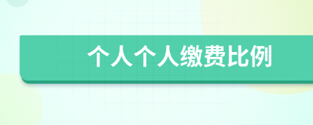 个人个人缴费比例