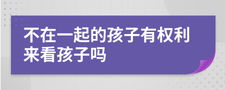 不在一起的孩子有权利来看孩子吗