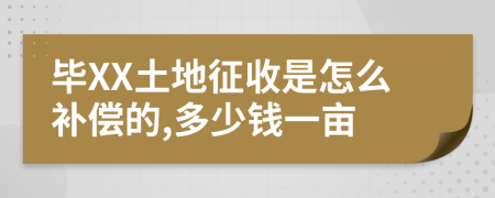 毕XX土地征收是怎么补偿的,多少钱一亩