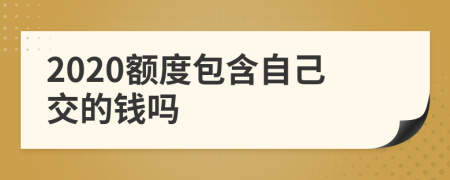 2020额度包含自己交的钱吗