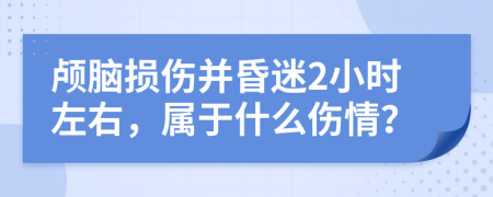 颅脑损伤并昏迷2小时左右，属于什么伤情？