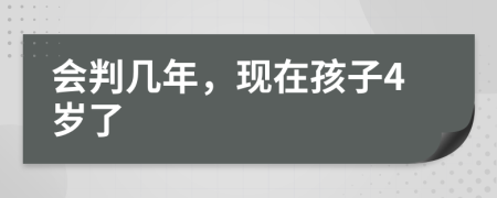 会判几年，现在孩子4岁了