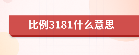 比例3181什么意思