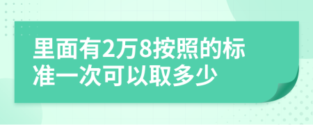 里面有2万8按照的标准一次可以取多少