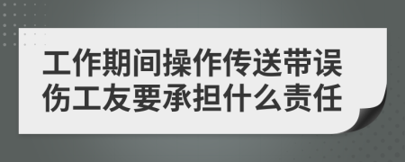 工作期间操作传送带误伤工友要承担什么责任