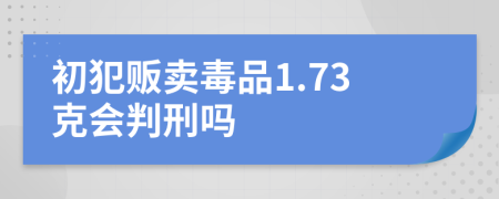 初犯贩卖毒品1.73克会判刑吗