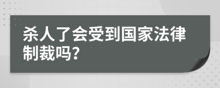 杀人了会受到国家法律制裁吗？