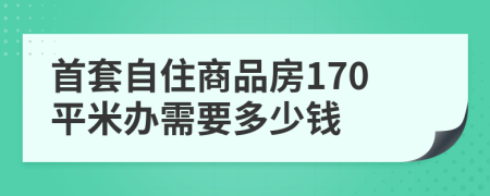 首套自住商品房170平米办需要多少钱