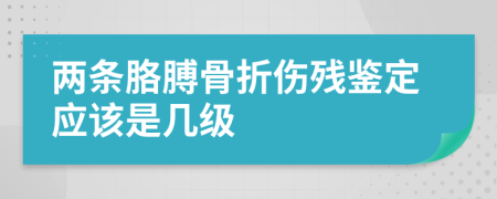 两条胳膊骨折伤残鉴定应该是几级