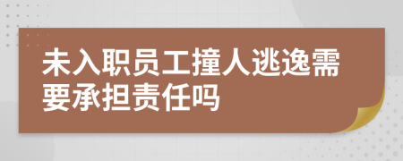 未入职员工撞人逃逸需要承担责任吗