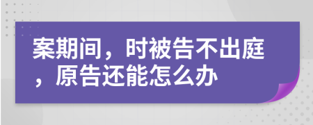 案期间，时被告不出庭，原告还能怎么办