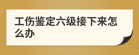 工伤鉴定六级接下来怎么办