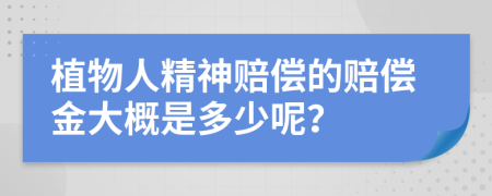 植物人精神赔偿的赔偿金大概是多少呢？