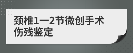 颈椎1一2节微创手术伤残鉴定