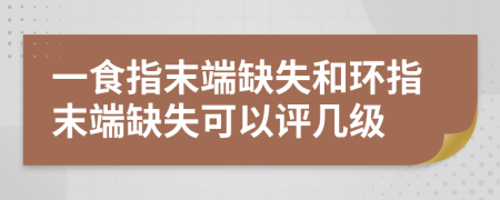 一食指末端缺失和环指末端缺失可以评几级