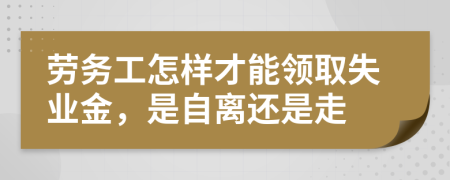 劳务工怎样才能领取失业金，是自离还是走