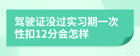 驾驶证没过实习期一次性扣12分会怎样