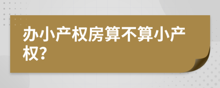 办小产权房算不算小产权？