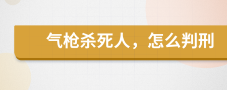 气枪杀死人，怎么判刑