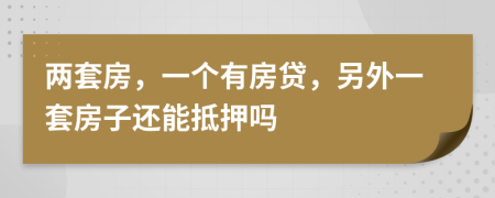 两套房，一个有房贷，另外一套房子还能抵押吗