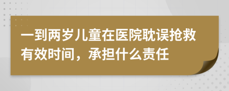 一到两岁儿童在医院耽误抢救有效时间，承担什么责任
