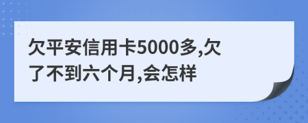 欠平安信用卡5000多,欠了不到六个月,会怎样