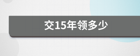 交15年领多少