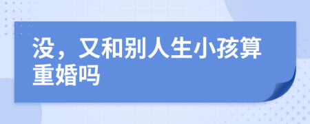 没，又和别人生小孩算重婚吗