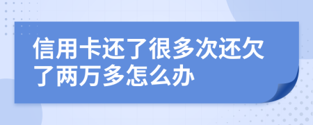 信用卡还了很多次还欠了两万多怎么办