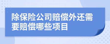 除保险公司赔偿外还需要赔偿哪些项目