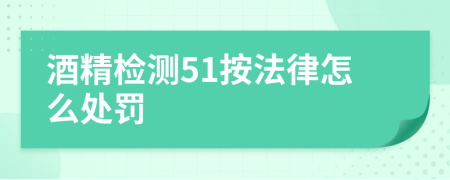 酒精检测51按法律怎么处罚